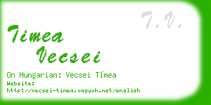 timea vecsei business card