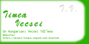 timea vecsei business card